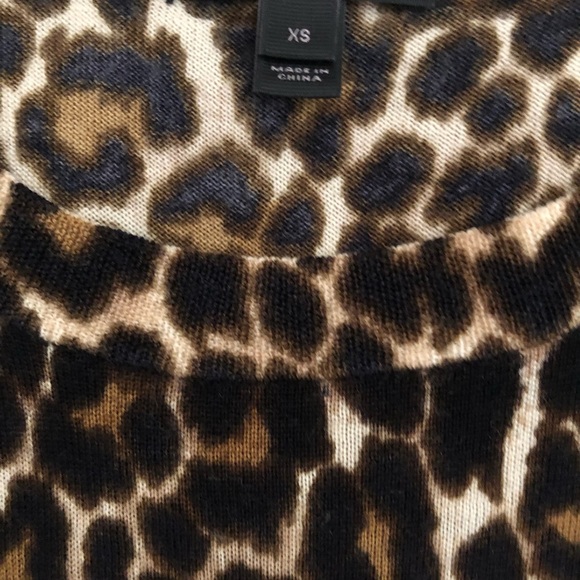 J. Crew Tippy Merino Wool Sweater Leopard XS—New! - Picture 3 of 4